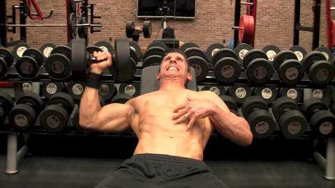 one arm incline press