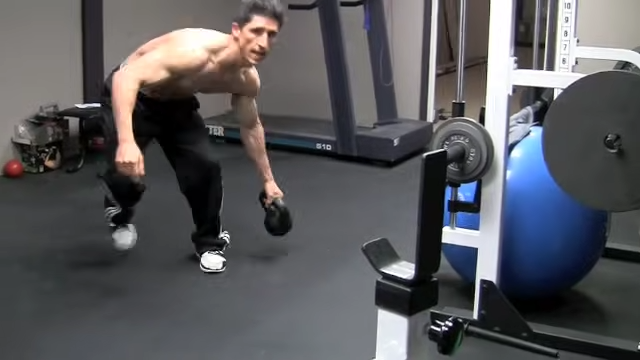 kettlebell skier hops side to side